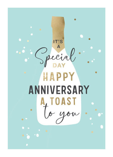 Picture of HAPPY ANNIVERSARY A TOAST TO YOU CARD